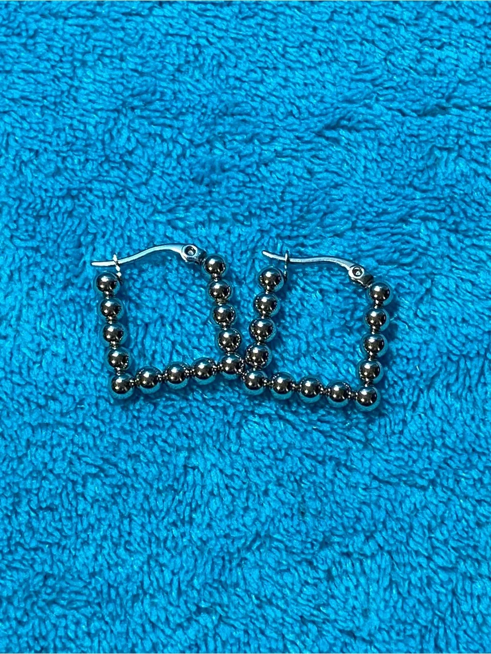Silver Uniquely squared  earrings